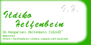 ildiko helfenbein business card